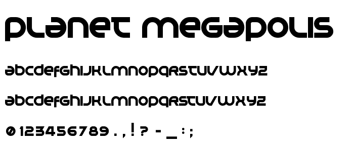 Planet Megapolis font